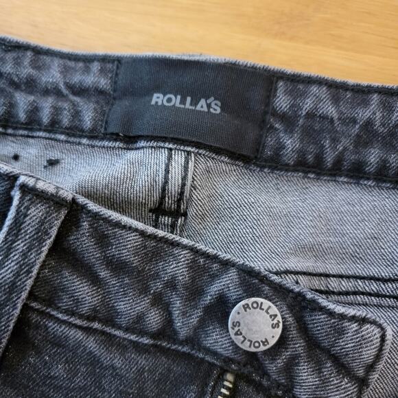 ROLLA’S 29×31 Tim Slims Slim Fit Stretch Jean Slim Taper / Black-Gray Wash - Picture 4 of 15
